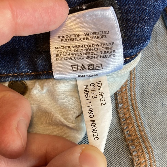 Express Womens Size S Straight Ankle High Rise Ultra Hyper Stretch Blue Jeans - Picture 12 of 15